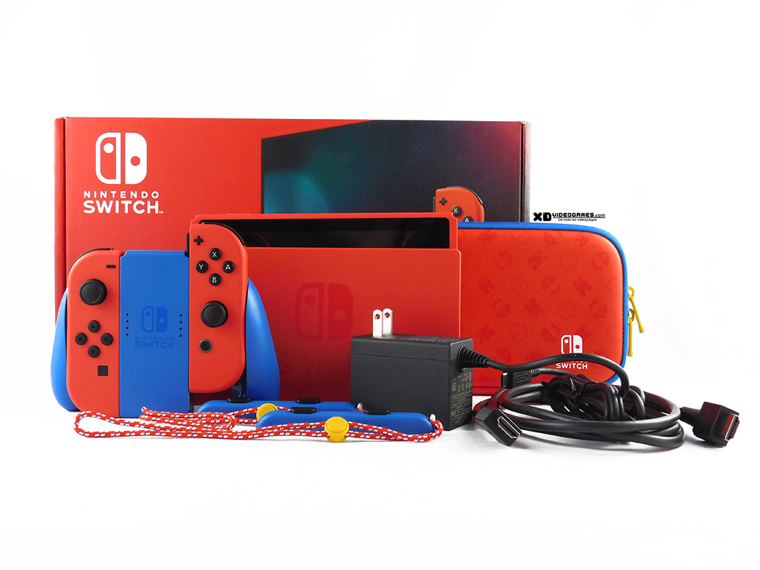 Consola NINTENDO SWITCH 1.1 Edicion Especial Mario Red/Blu